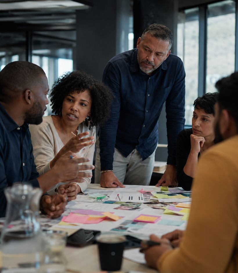 Middle managers in a cross-functional working session